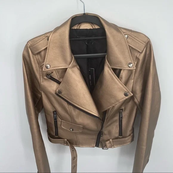 Romeo & Juliet CoutureMetallic Faux Leather Jacket - Picture 2 of 11